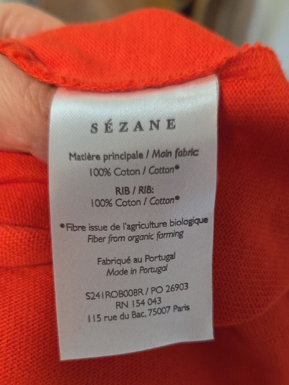 Sezane "Emy" cotton ribbed maxi dress Sz M - Picture 11 of 12